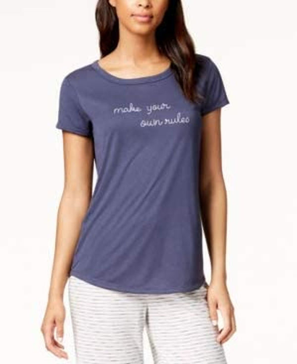 Jenni by Jennifer Moore Women's Embroidered-Graphic Pajama T-Shirt