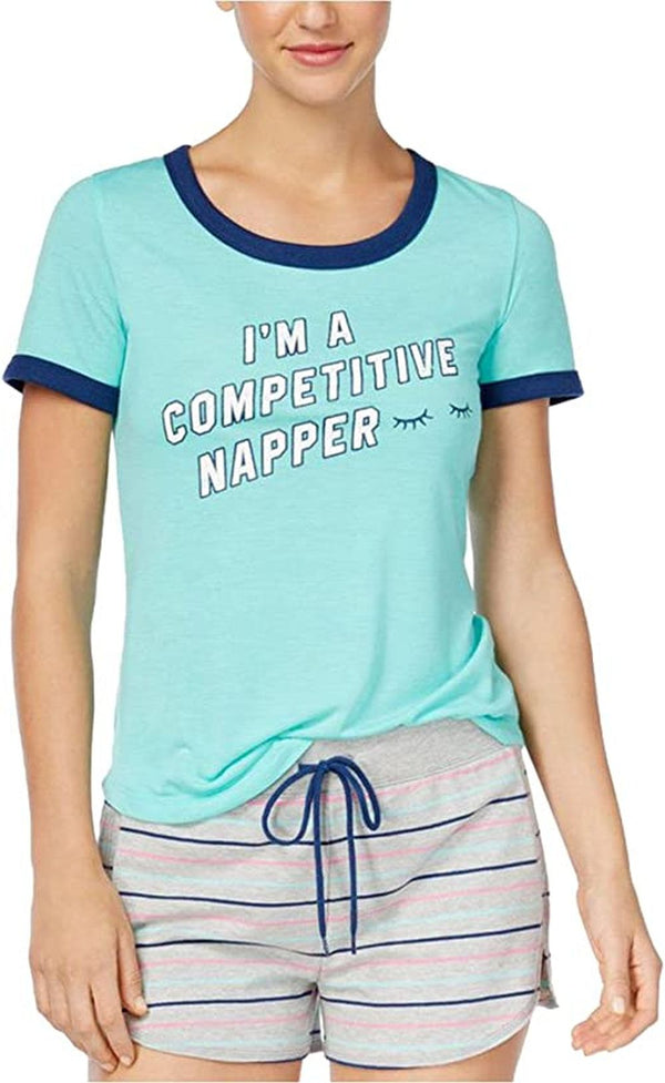 Jenni by Jennifer Moore Women's Graphic Print Ringer Pajama T-Shirt