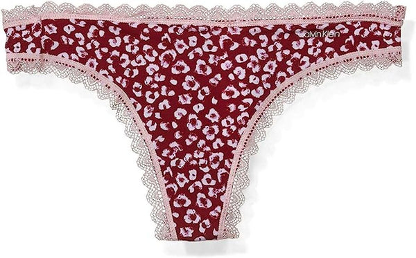 Calvin Klein Women's Flirty Lace Trim Thong