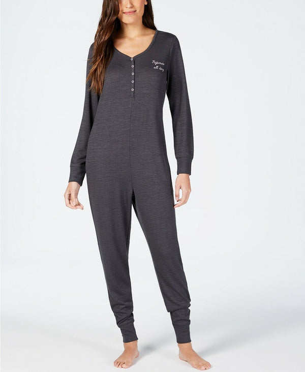 Jenni by Jennifer Moore Women's Printed Thermal One Piece Union Suit Pajamas