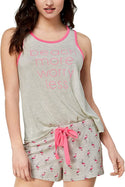 Jenni by Jennifer Moore Women's Contrast-Trim Graphic-Print Whispy Swing Tank Top