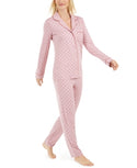 Alfani Super Soft Printed Long-Sleeve Top & Pajama Pants Set