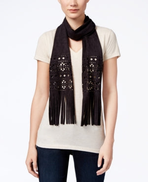 I.N.C. International Concepts Faux Suede Laser Cut Scarf