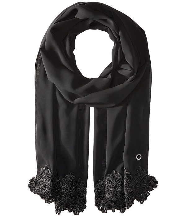 Calvin Klein Chiffon Lace Trim Scarf