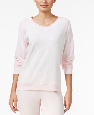 Alfani Lacy Jacquard-Front Pajama Top