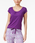 Alfani Pajama Top with Lace-Trimmed Keyhole Back