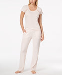 Alfani Mesh-Stripe Pajama Set