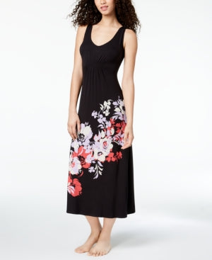 Alfani Floral-Graphic Gathered-Waist Nightgown