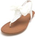 Material Girl Swan Flat Thong Sandals