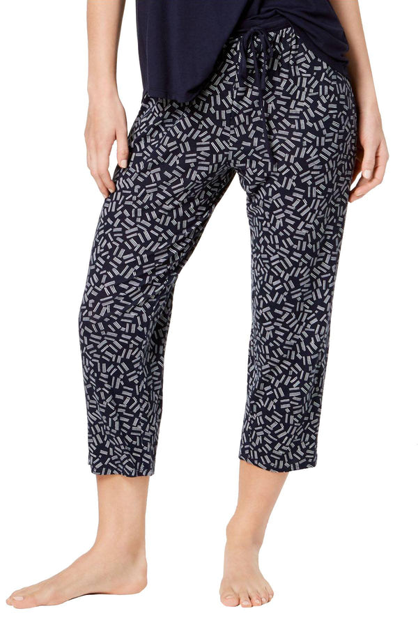 DKNY Women's Soft Cozy Lightweight Knit Pajama Lounge Capri Pants