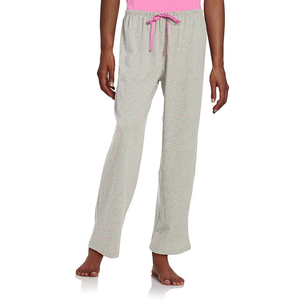 HUE Women's Printed Knit Long Pajama Sleep Pant