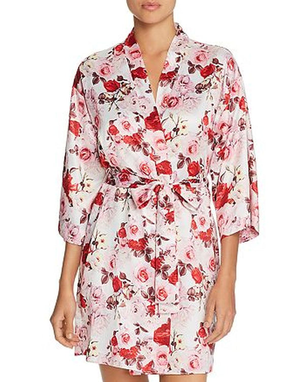 Flora Nikrooz Alejandra Floral Satin Kimono Robe