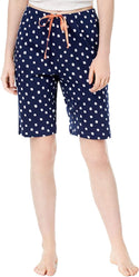 HUE Women's Logo-Drawstring Bermuda Pajama Shorts