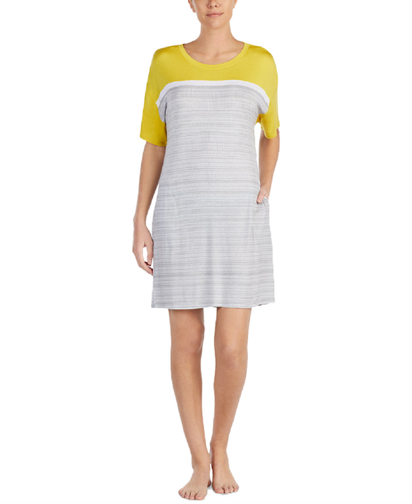 DKNY Women's Contrast-Panel Colorblock Sleepshirt